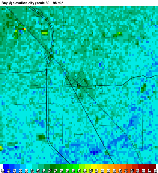 Bay elevation map