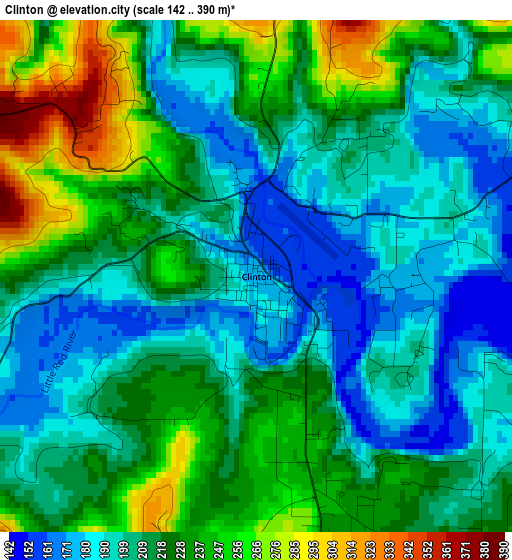 Clinton elevation map