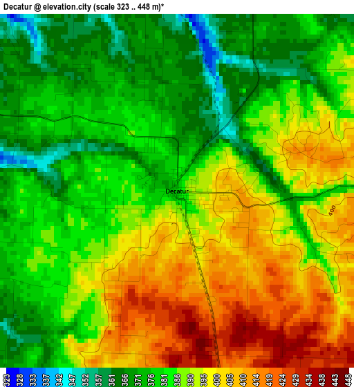 Decatur elevation map