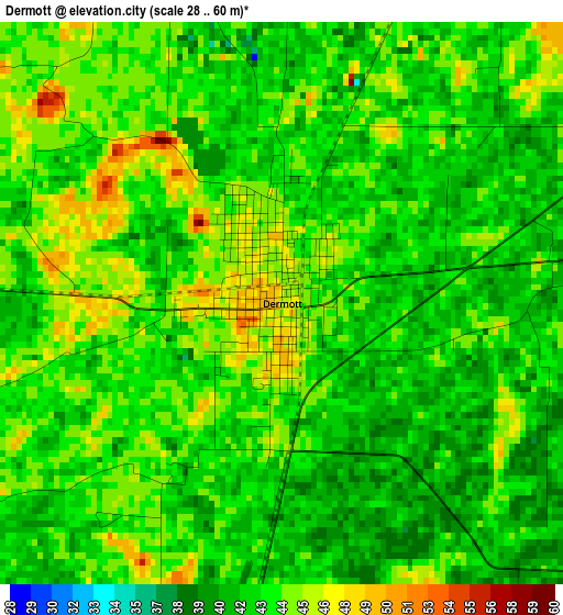 Dermott elevation map