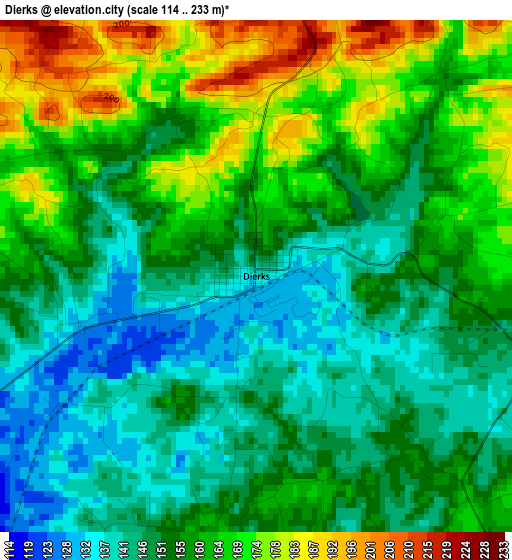 Dierks elevation map