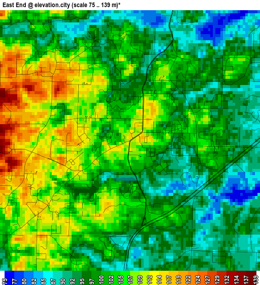 East End elevation map