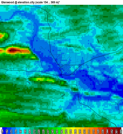 Glenwood elevation map