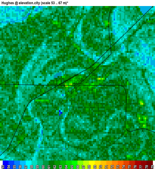 Hughes elevation map