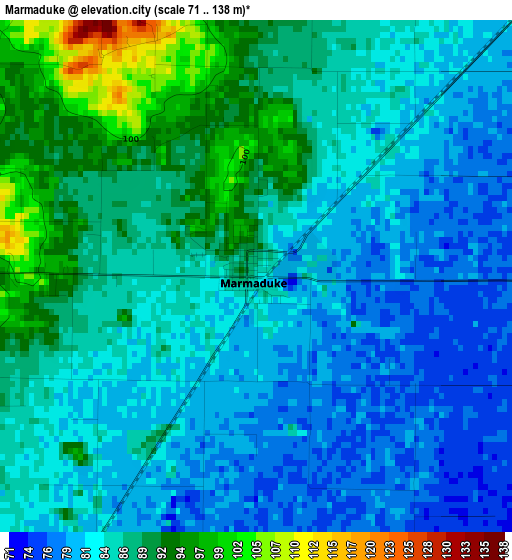 Marmaduke elevation map