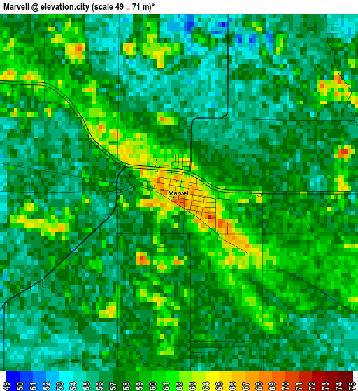 Marvell elevation map