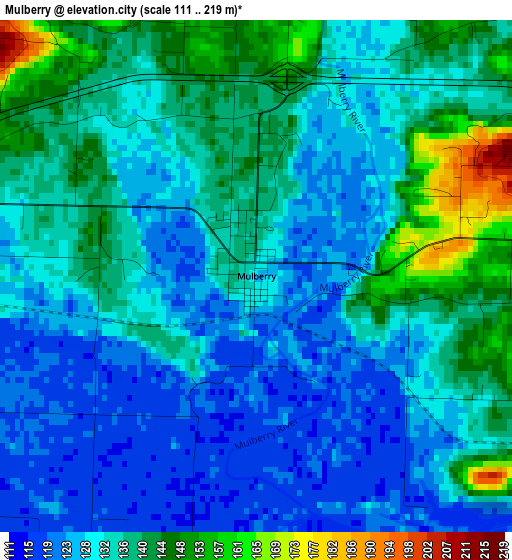 Mulberry elevation map