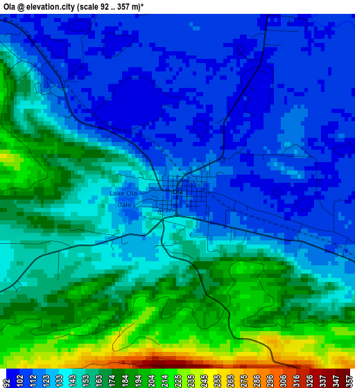 Ola elevation map