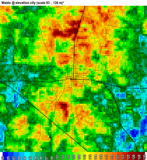 Waldo elevation map