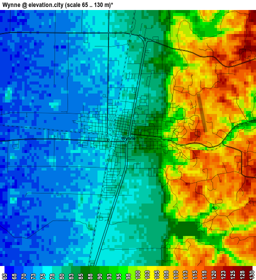 Wynne elevation map