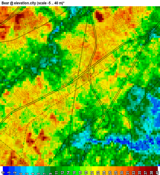 Bear elevation map