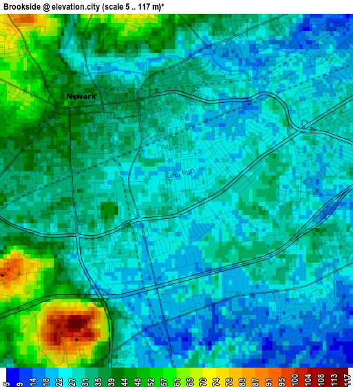 Brookside elevation map