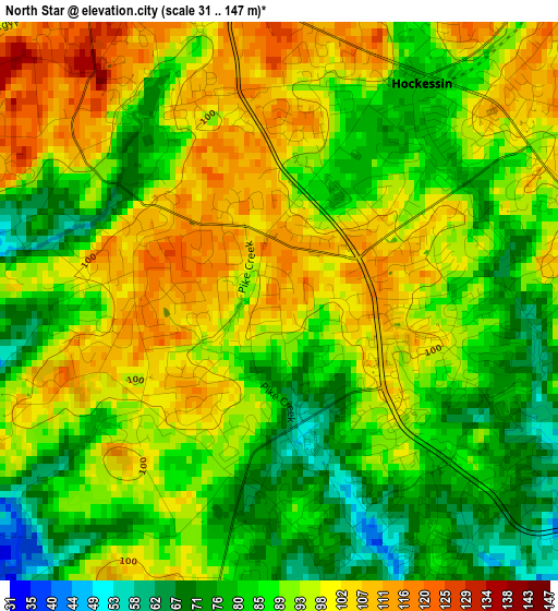 North Star elevation map