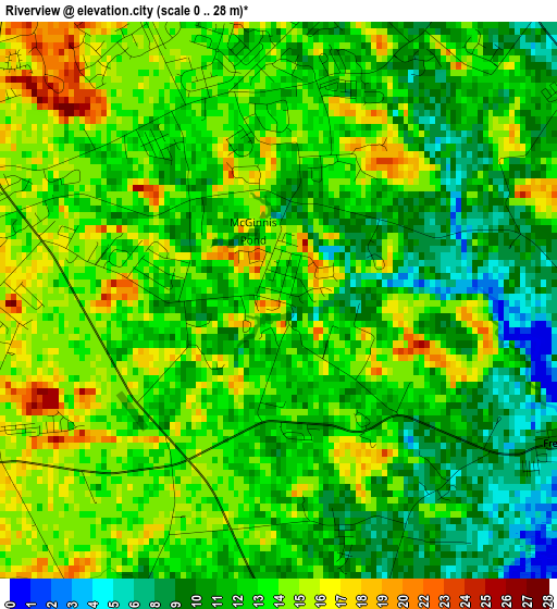 Riverview elevation map