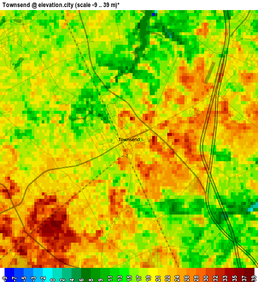 Townsend elevation map