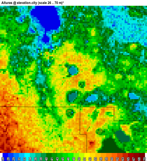 Alturas elevation map