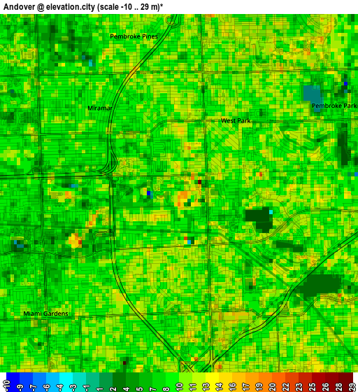 Andover elevation map