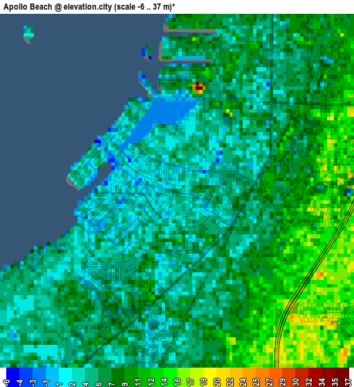 Apollo Beach elevation map