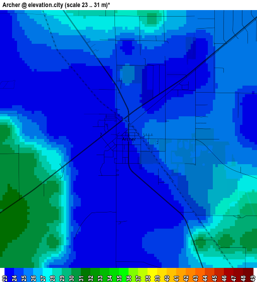 Archer elevation map