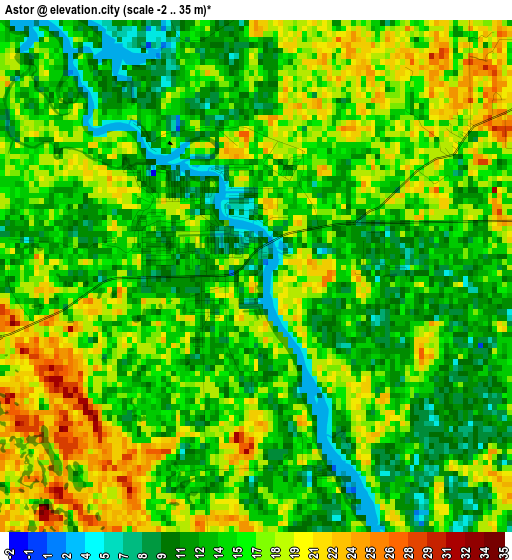 Astor elevation map