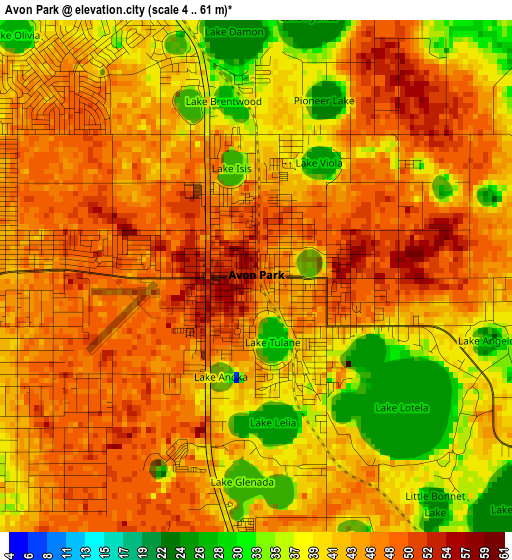 Avon Park elevation map