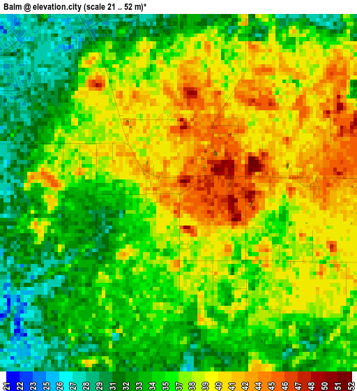 Balm elevation map