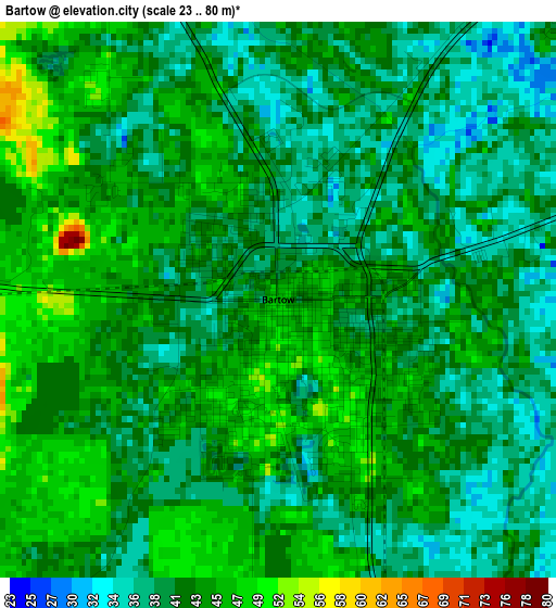 Bartow elevation map