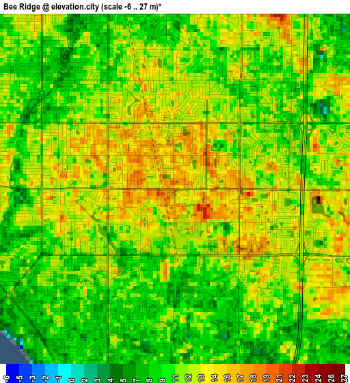 Bee Ridge elevation map