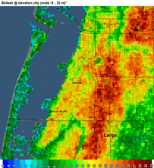 Belleair elevation map