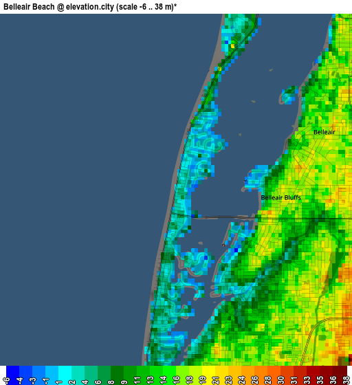 Belleair Beach elevation map