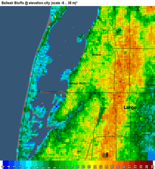 Belleair Bluffs elevation map
