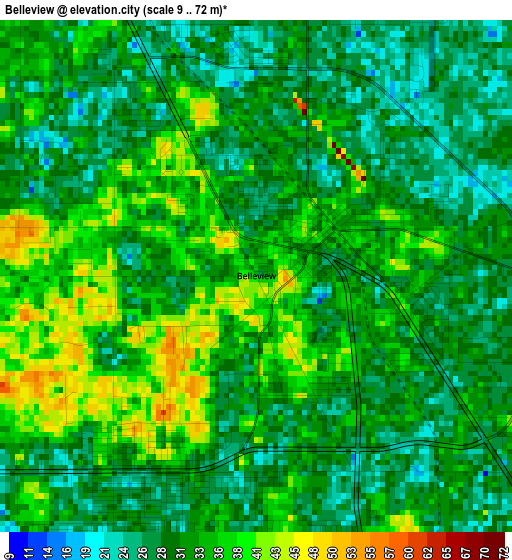 Belleview elevation map