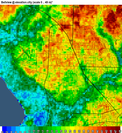 Bellview elevation map