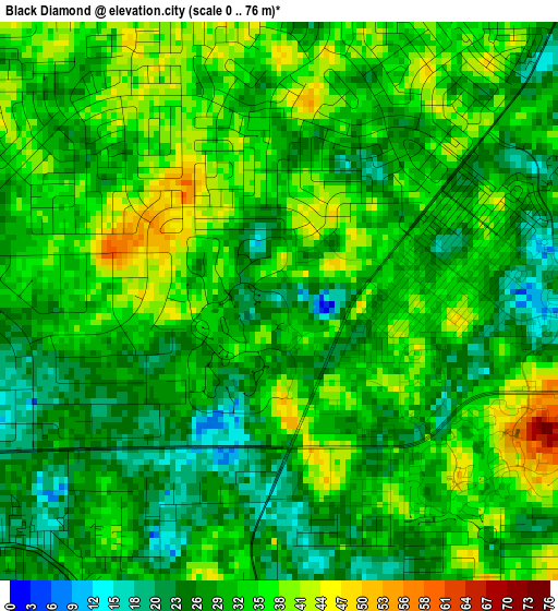 Black Diamond elevation map