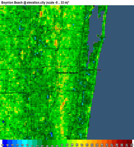 Boynton Beach elevation map