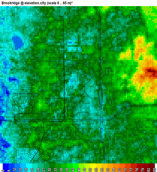 Brookridge elevation map