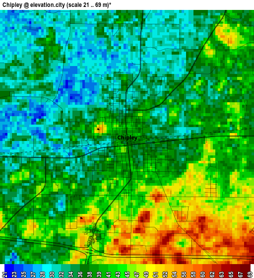 Chipley elevation map