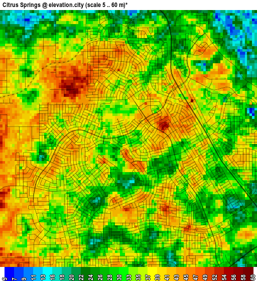 Citrus Springs elevation map