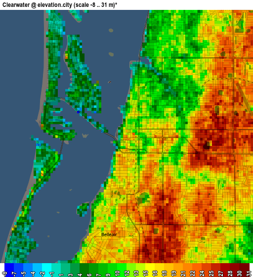 Clearwater elevation map