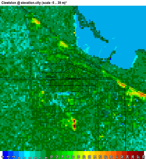 Clewiston elevation map