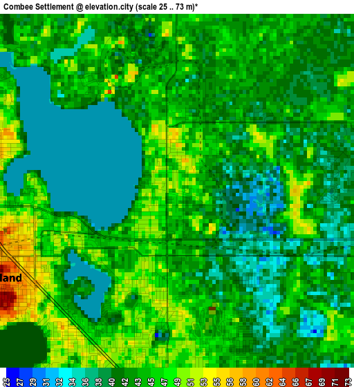 Combee Settlement elevation map