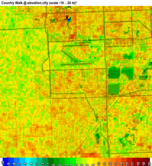 Country Walk elevation map