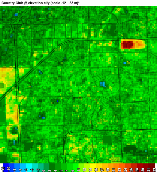 Country Club elevation map