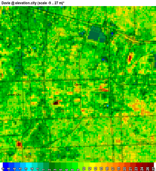 Davie elevation map