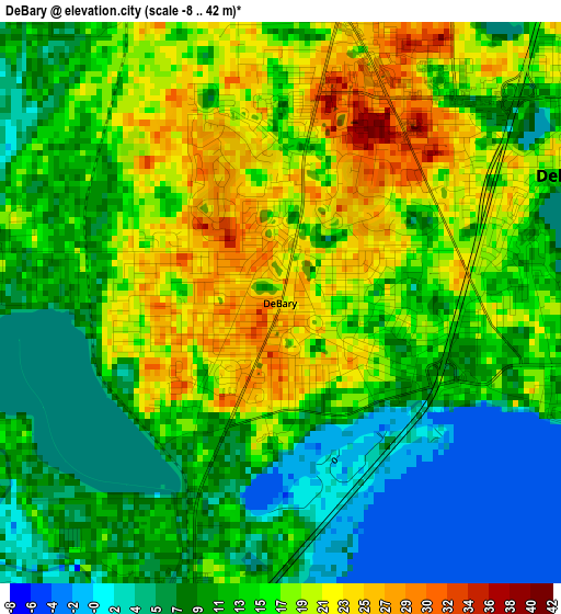 DeBary elevation map