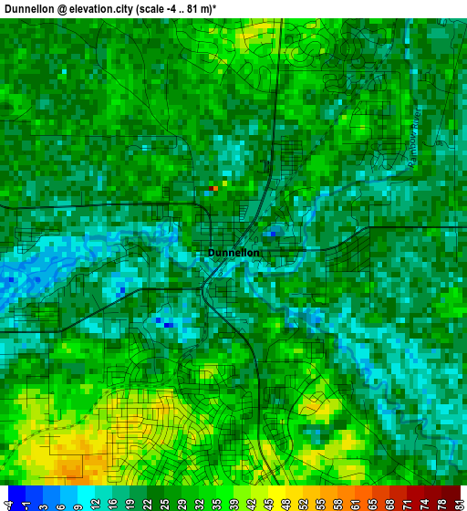 Dunnellon elevation map