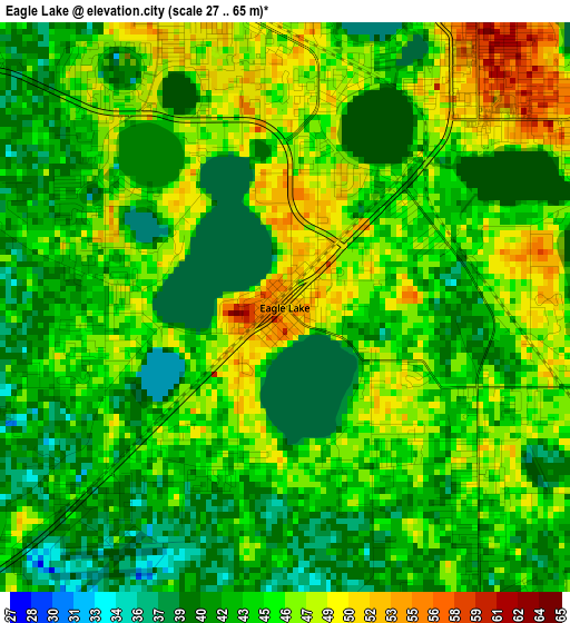 Eagle Lake elevation map