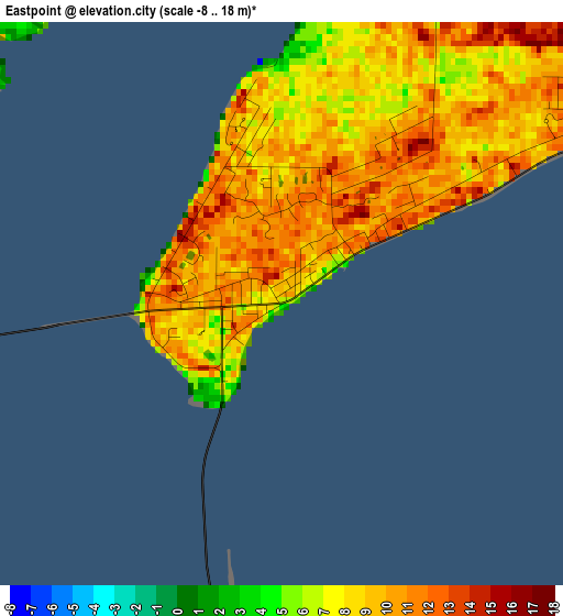 Eastpoint elevation map