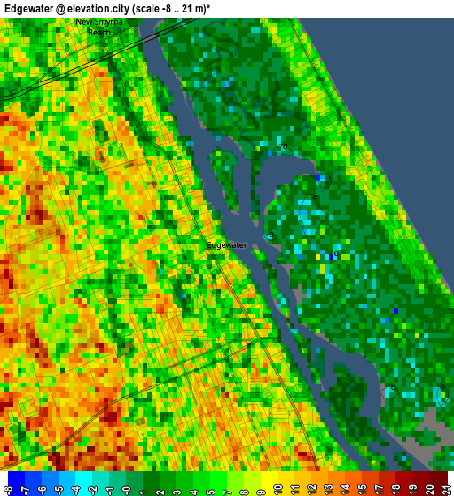 Edgewater elevation map