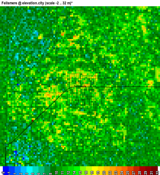 Fellsmere elevation map